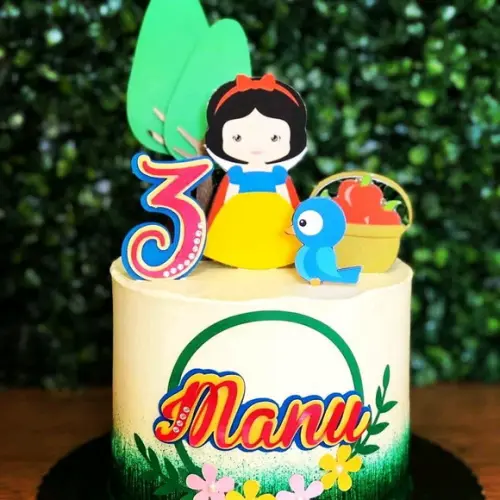 Topo de Bolo Branca de Neve