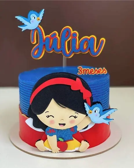 Topo De Bolo Branca De Neve