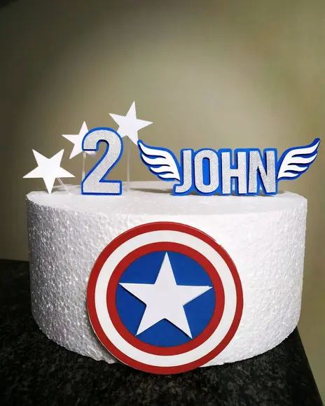 Topo de Bolo Capitão América