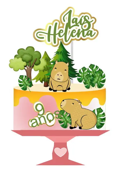 Topo de Bolo Capivara