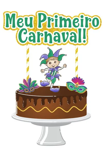Topo de Bolo Carnaval