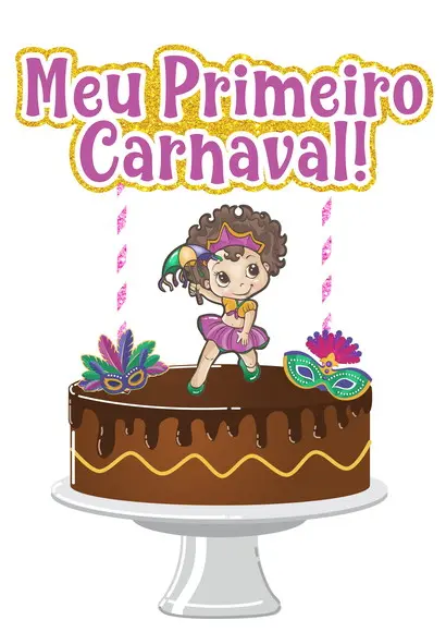 Topo de Bolo Carnaval