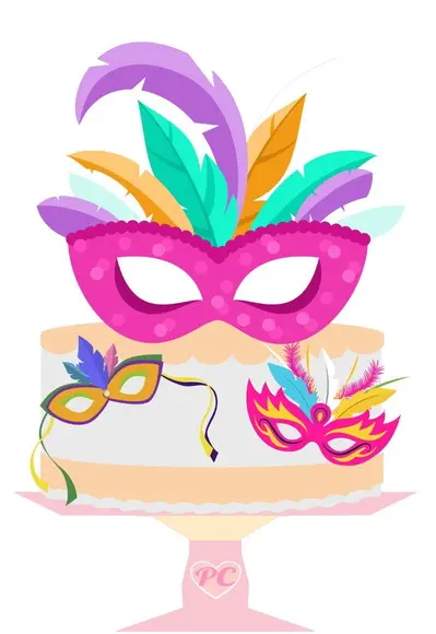 Topo de Bolo Carnaval