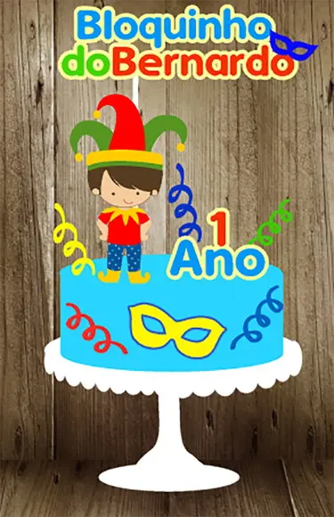 Topo de Bolo Carnaval