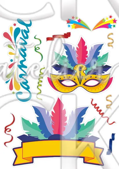 Topo de Bolo Carnaval