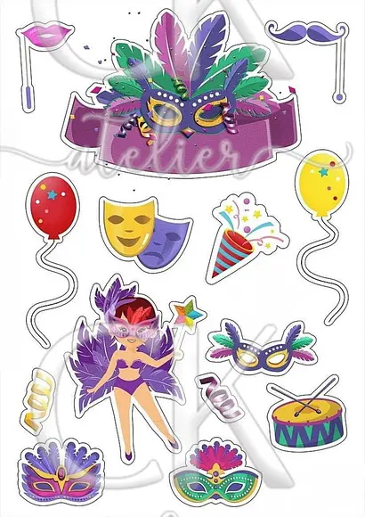 Topo de Bolo Carnaval