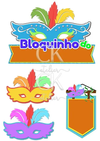 Topo de Bolo Carnaval