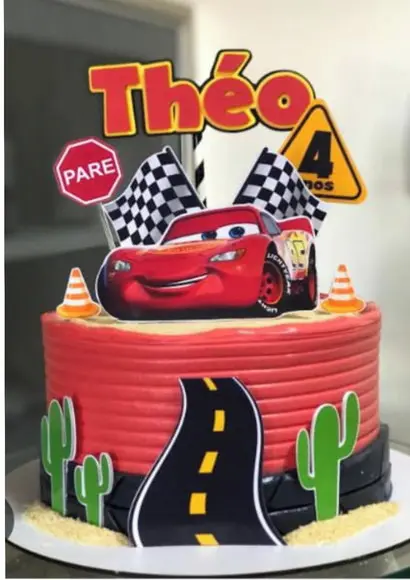 Topo de Bolo Carros