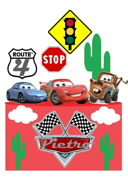 Topo de Bolo Carros