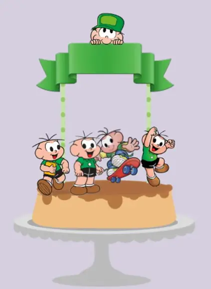Topo de Bolo Cebolinha