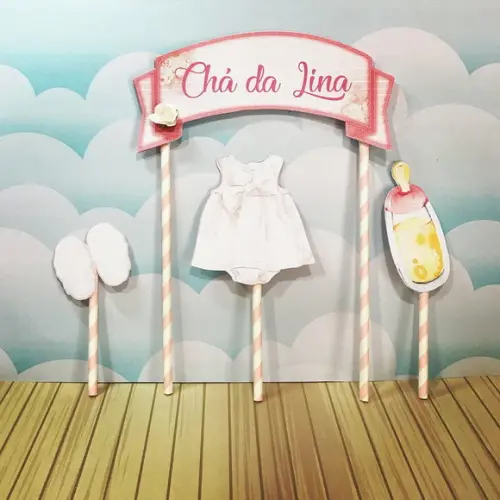 Topo de Bolo Chá de Bebe
