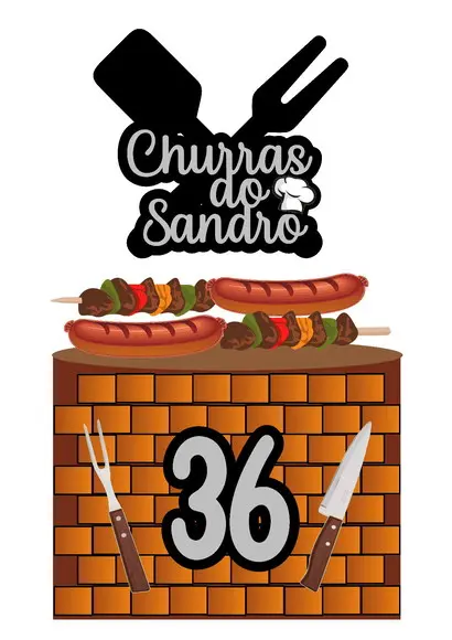 Topo de Bolo Churrasco
