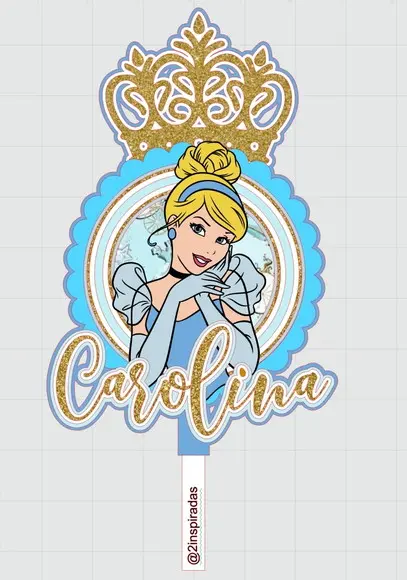 Topo de Bolo Cinderela