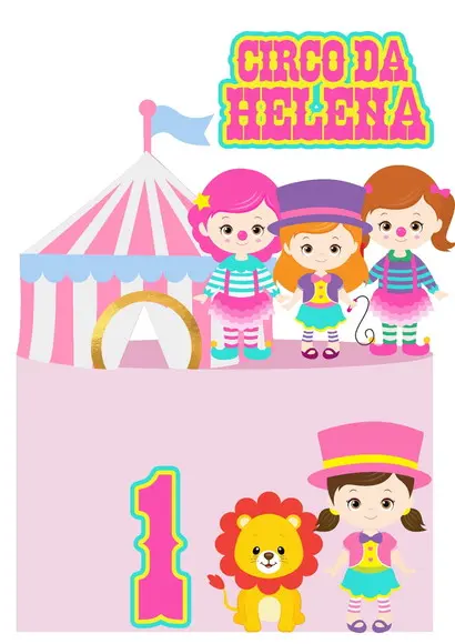 Topo de Bolo Circo
