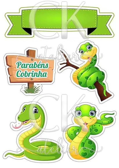 Topo de Bolo Cobra