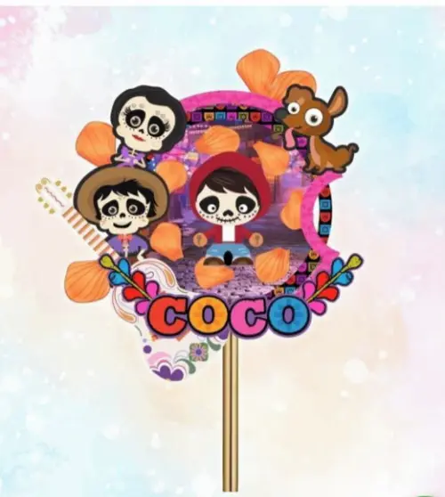 Topo de Bolo Coco a Vida É Uma Festa