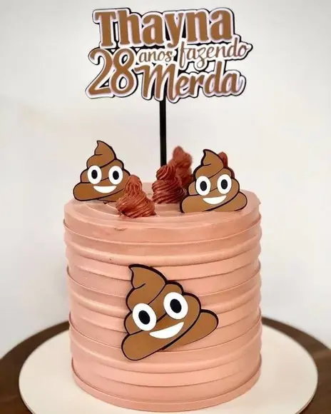 Topo de Bolo Cocô Emoji