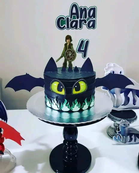 Topo de Bolo Como Treinar Seu Dragão