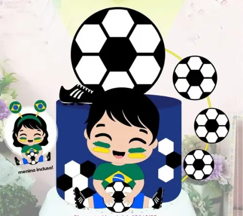 Topo de Bolo Copa do Mundo