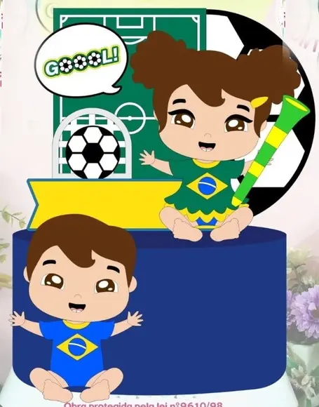Topo de Bolo Copa do Mundo