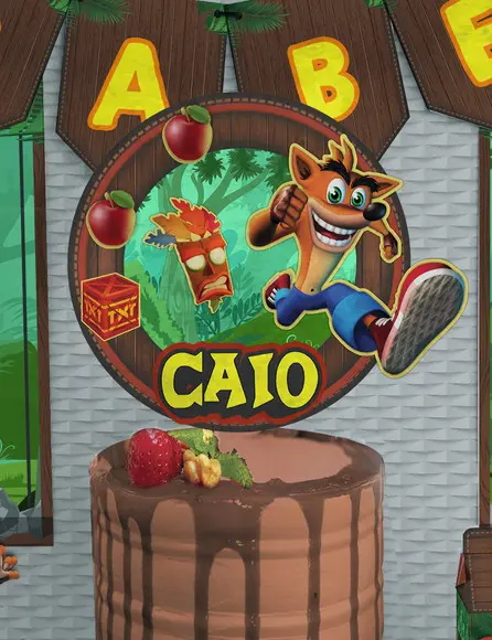 Topo de Bolo Crash