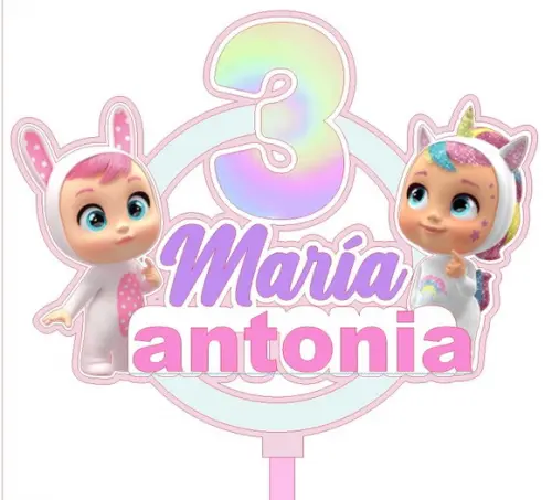 Topo de Bolo Cry Babies