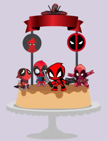 Topo de Bolo DeadPool