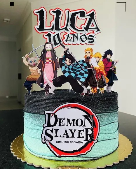Topo de Bolo Demon Slayer