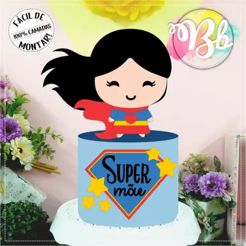 Topo de Bolo dia das mães