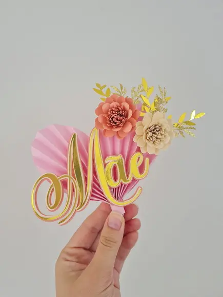 Topo de Bolo Dia das Mães