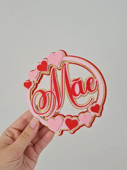 Topo de Bolo Dia das Mães
