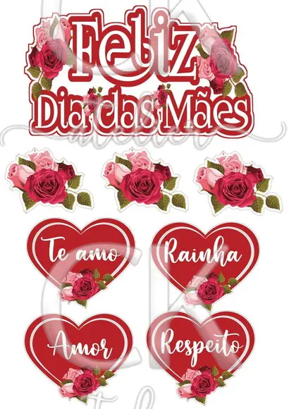 Topo de Bolo Dia das Mães