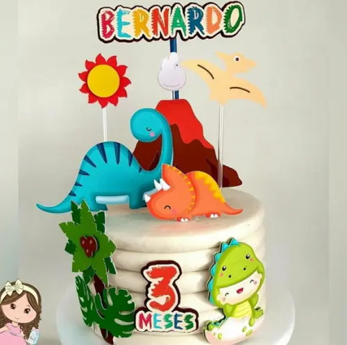 Topo de Bolo Dinossauro