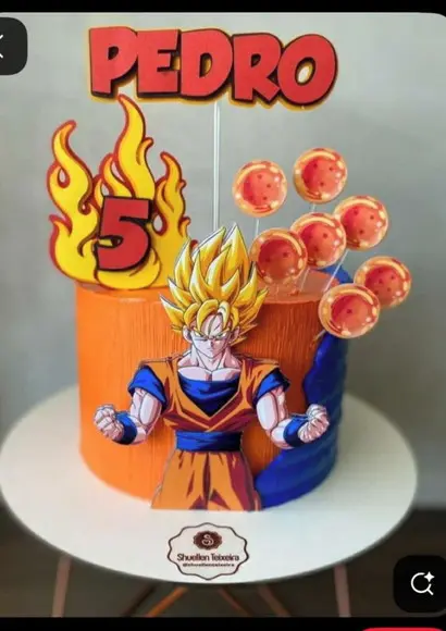 Topo de Bolo Dragon Ball Z