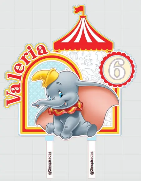 Topo de Bolo Dumbo