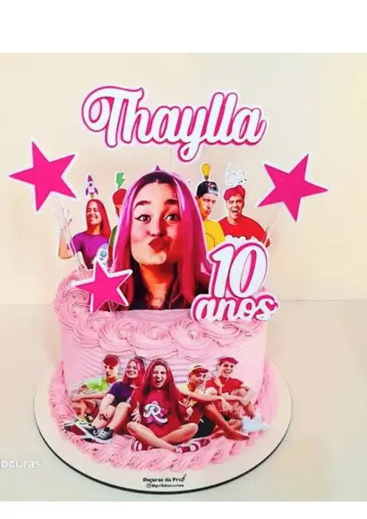 Topo de Bolo Emilly Vick dos Rosas