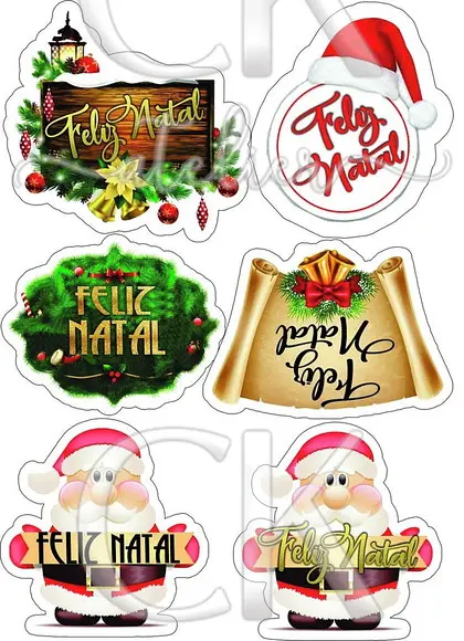 Topo de Bolo Feliz Natal