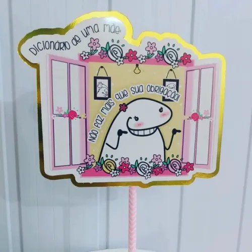 Topo de Bolo Flork mães