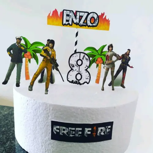 Topo de Bolo Free fire