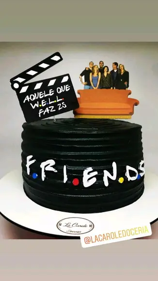 Topo de Bolo Friends