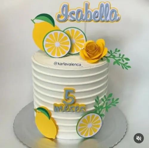 Topo de Bolo Fruta Limão