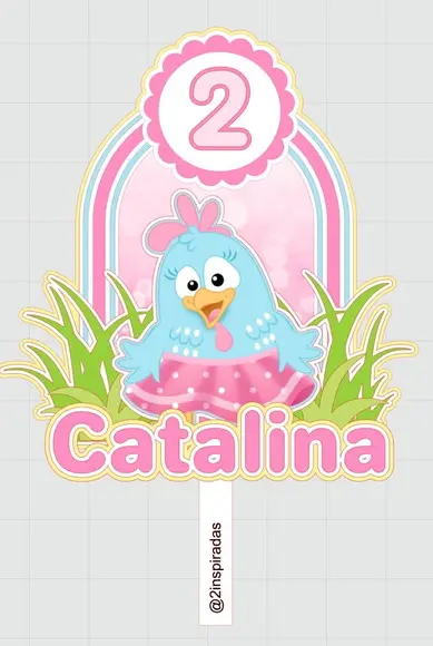 Topo de Bolo Galinha Pintadinha