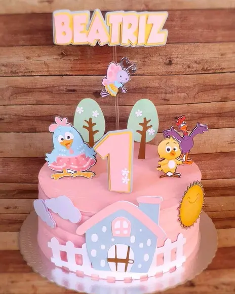 Topo de Bolo Galinha Pintadinha