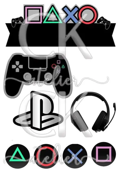Topo de Bolo Gamer