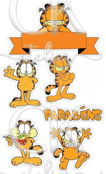 Topo de Bolo Garfield