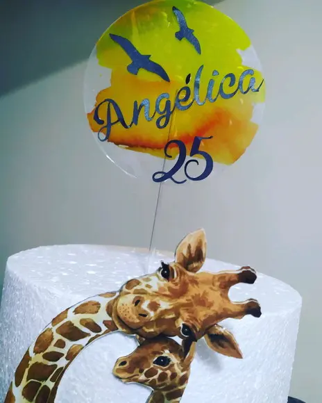 Topo de Bolo Girafa