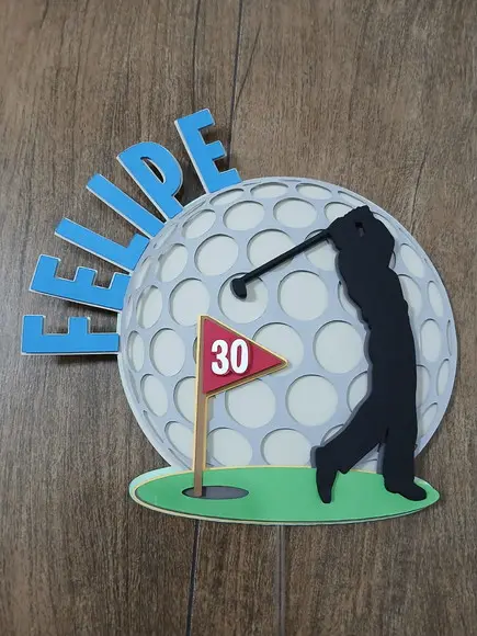 Topo de Bolo Golf