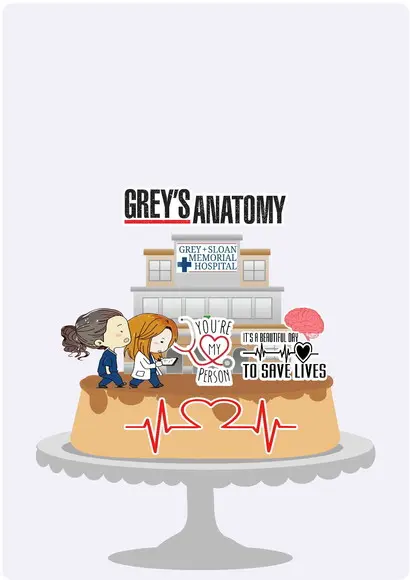Topo de Bolo Greys Anatomy