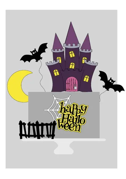 Topo de Bolo Halloween