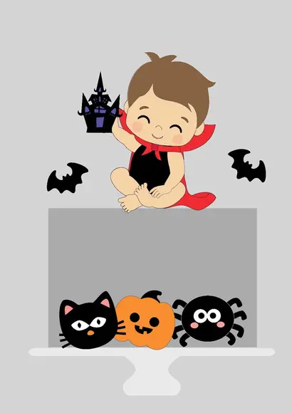 Topo de Bolo Halloween
